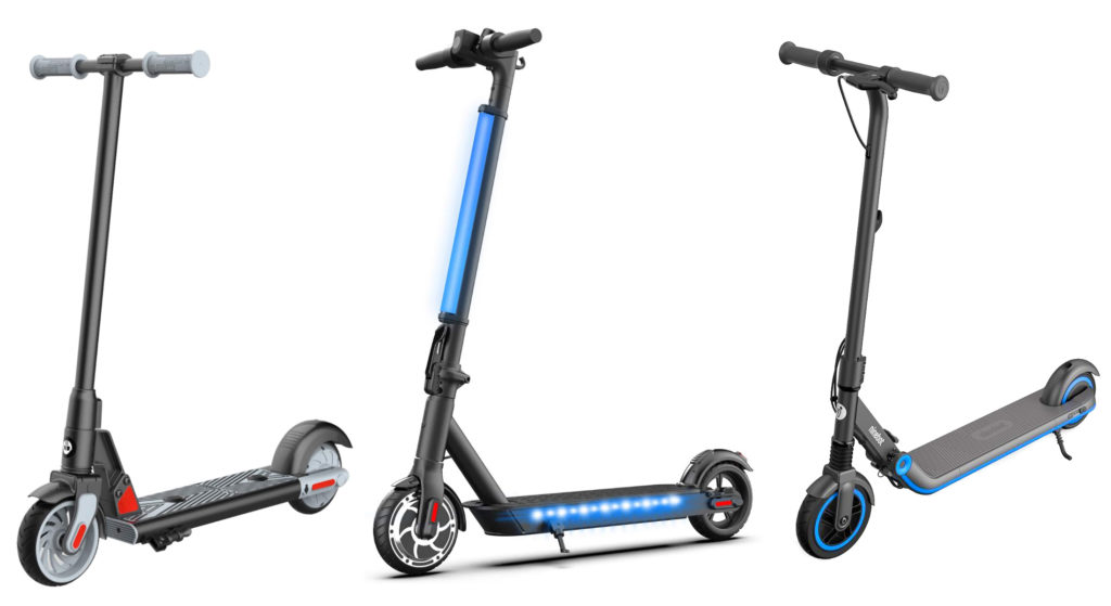 The main picture of 3 of the top electric scooters for kids